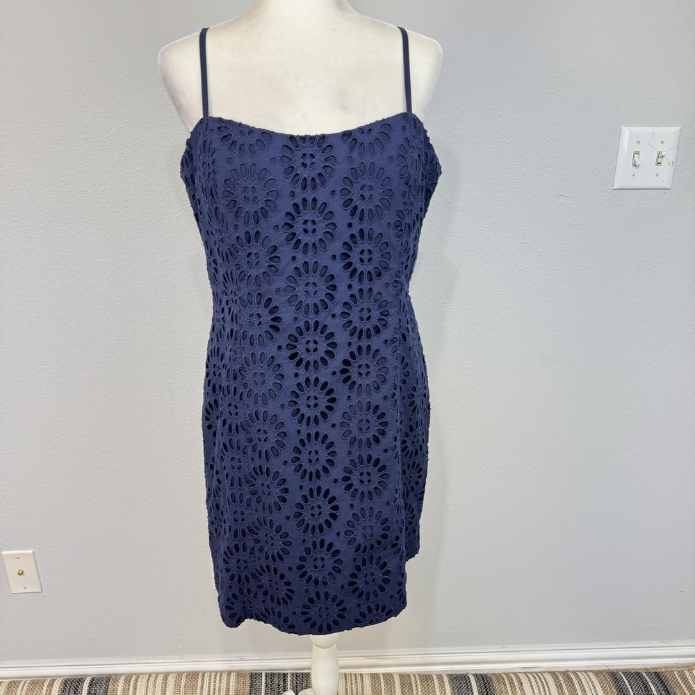 Lilly Pulitzer Dress Womens‎ 14 Shelli Oversized Pinwheel Eyelet Bow Back Preppy
